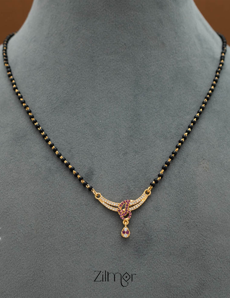 SG101427 - AD Stone Pendant Mangalsutra Necklace