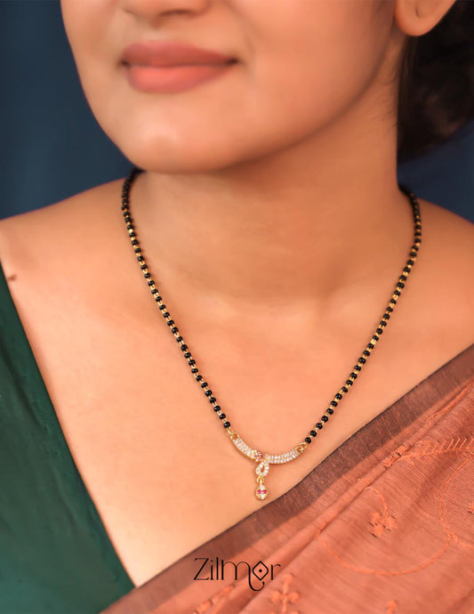 SG101428  -AD Stone Pendant Mangalsutra Necklace 1-Zilmor