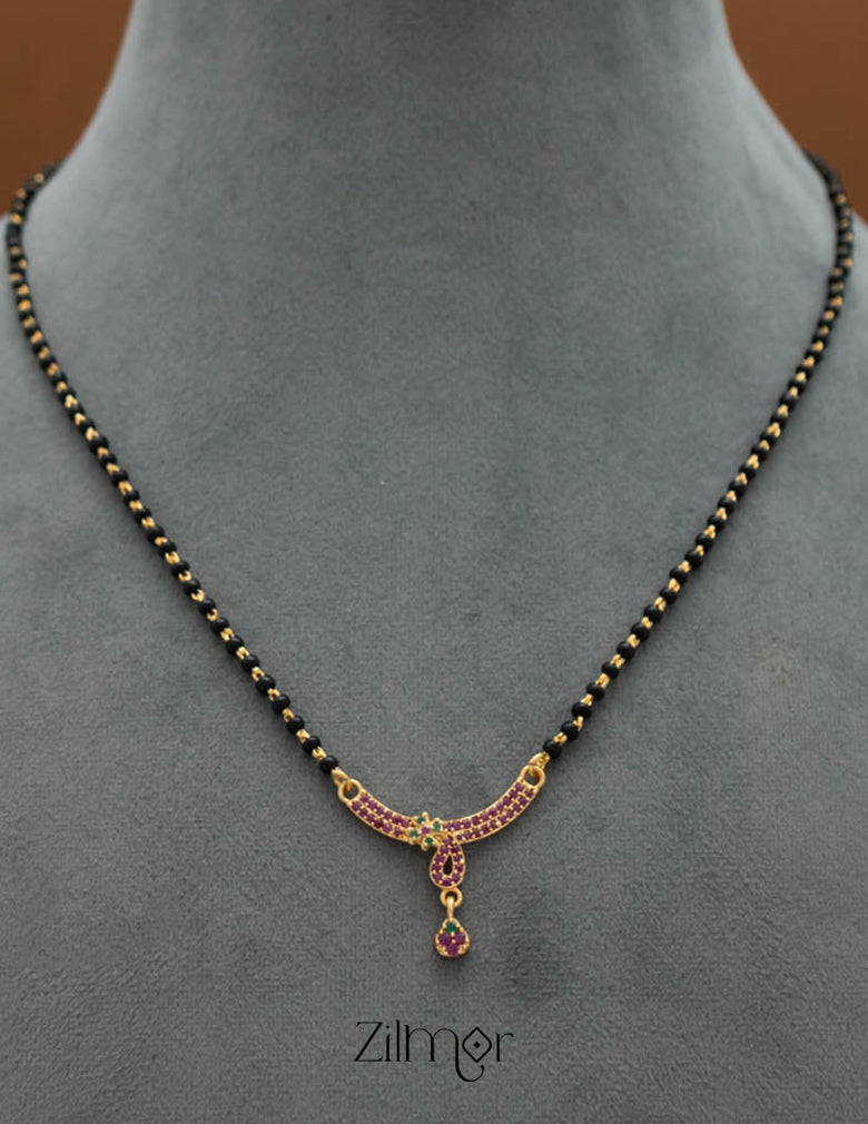 SG101428  -AD Stone Pendant Mangalsutra Necklace 3-Zilmor