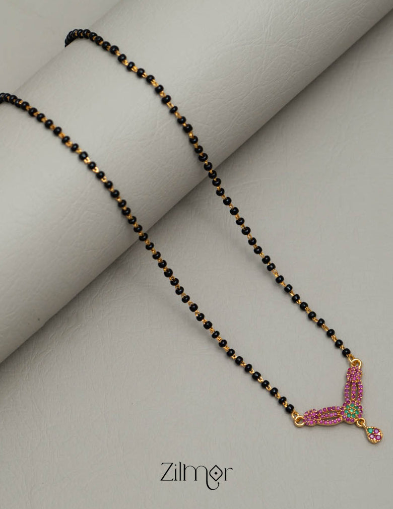 SG101429 - Gold Plated AD Stone Pendant Mangalsutra Necklace 1-Zilmor