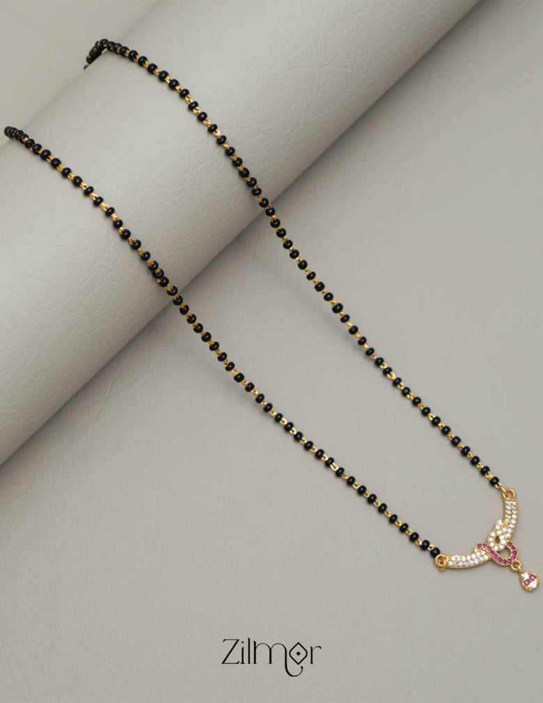 SG101434 - AD Stone Pendant Mangalsutra Necklace