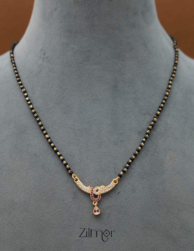 SG101434 - AD Stone Pendant Mangalsutra Necklace
