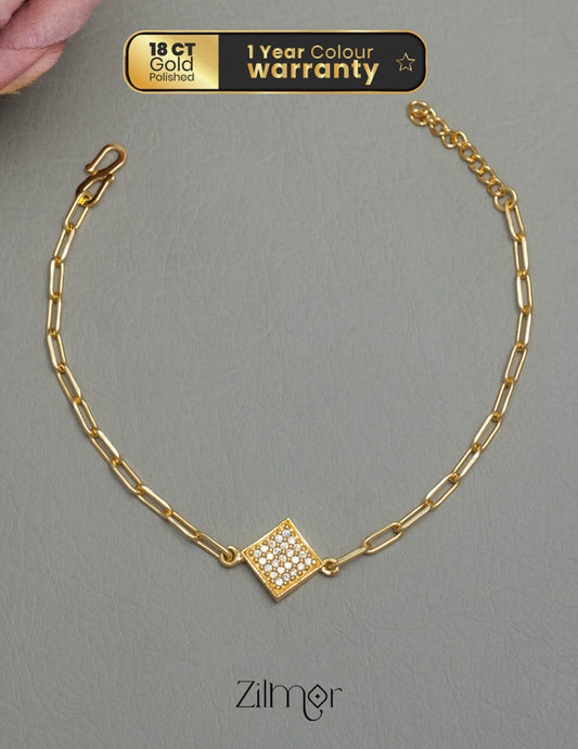 SG101819- Gold Toned AD Stone Bracelet 1-Zilmor