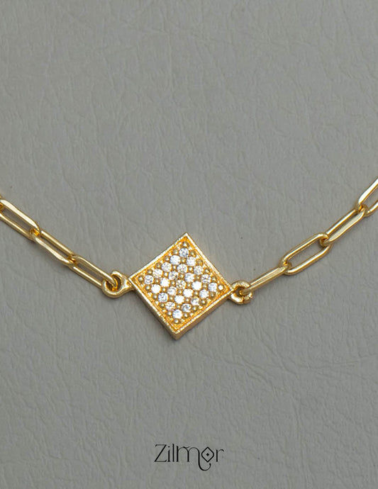 SG101819- Gold Toned AD Stone Bracelet