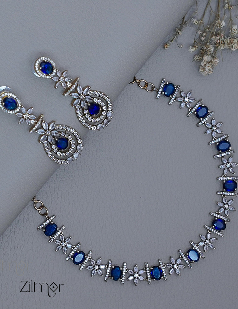 SN1011220 - Premium Antique AD Stone  Necklace with Earrings 1-Zilmor