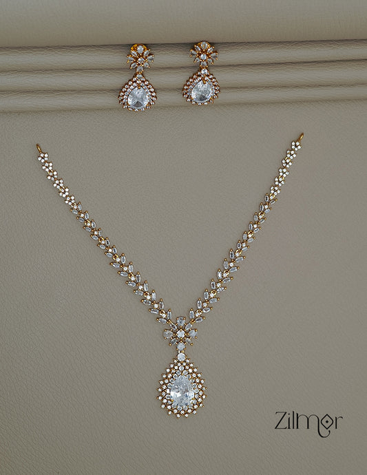SN1011364 - Premium Antique AD Stone  Necklace with Earrings