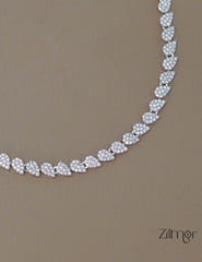 SN1011449 - AD Stone Choker Necklace Earrings Set 3-Zilmor