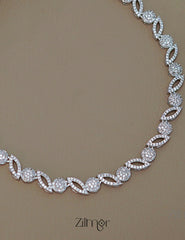 SN1011456 - AD Stone Choker Necklace Earrings Set