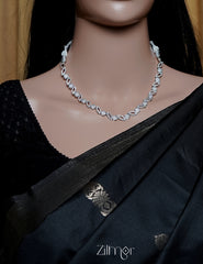 SN1011456 - AD Stone Choker Necklace Earrings Set