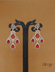 SN1011476 - AD Stone Choker Necklace Earrings Set 4-Zilmor