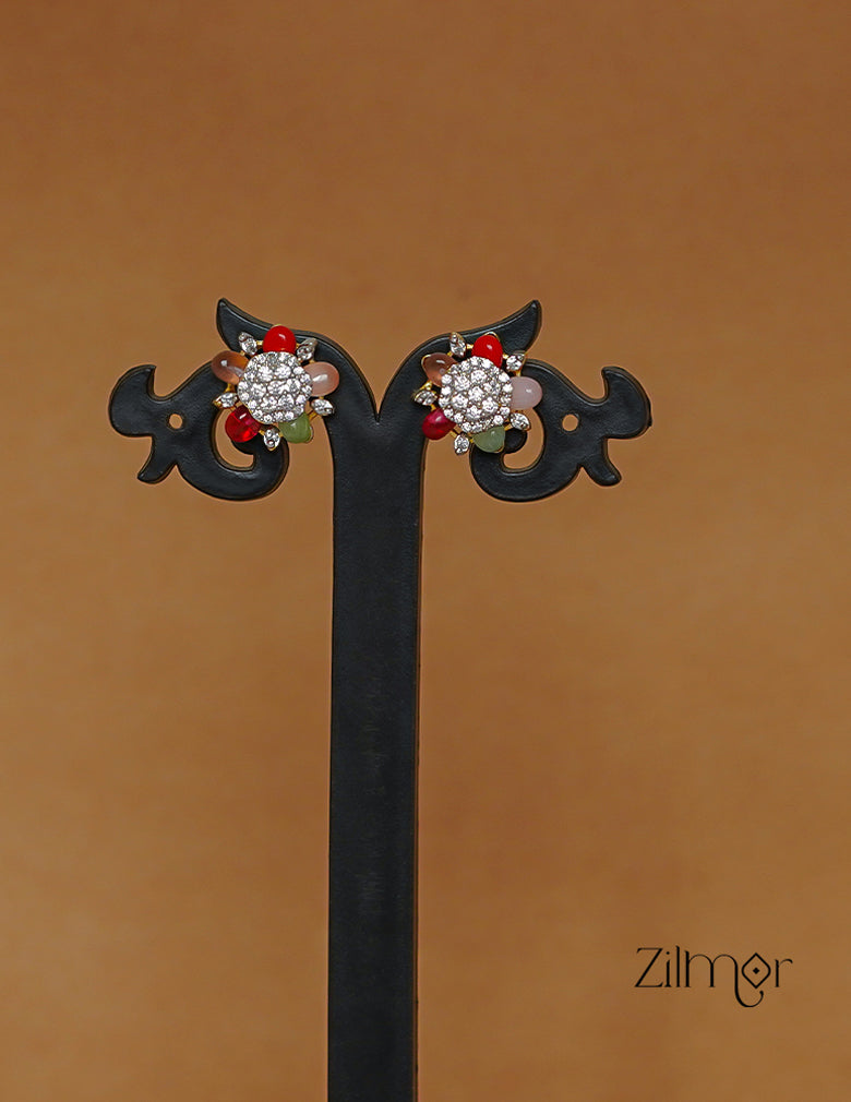 SN1011477 - AD Stone Choker Necklace Earrings Set 2-Zilmor