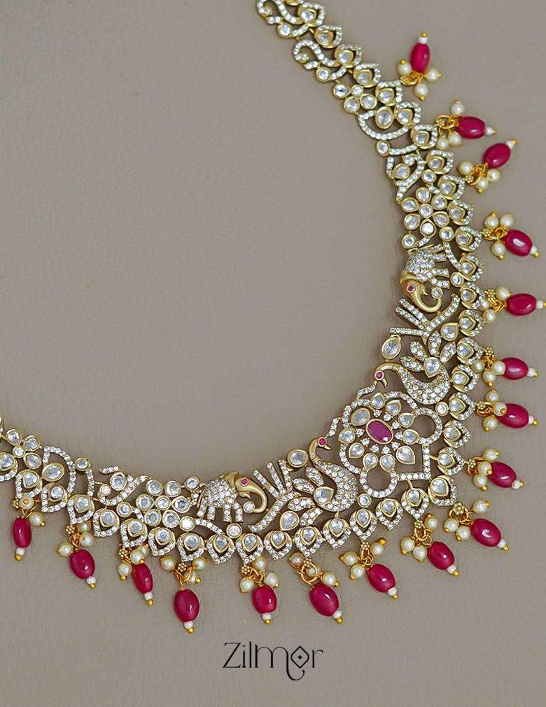 SN1011479 - Premium Antique Ruby Victorian Haram Set 2-Zilmor