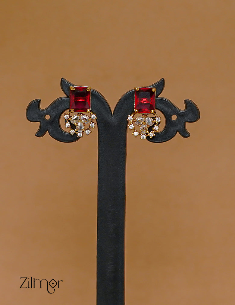 SN1011480 - AD Stone Choker Necklace Earrings Set (color option) 6-Zilmor