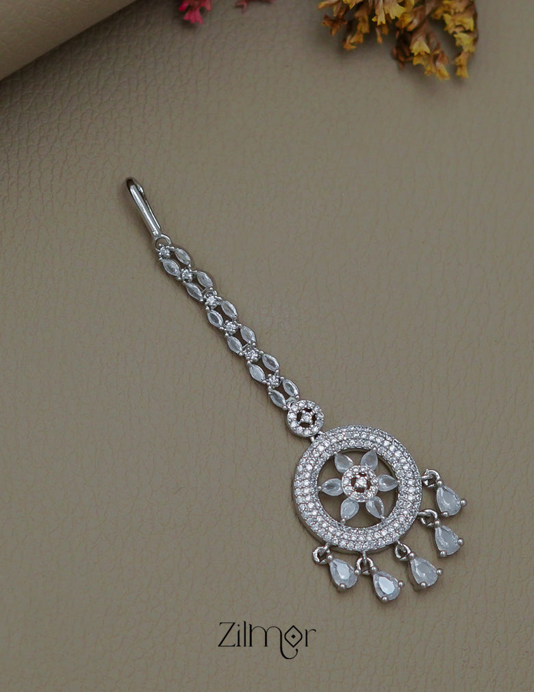 SN1011487 -  AD Stone Maang Tikka (color option) 3-Zilmor