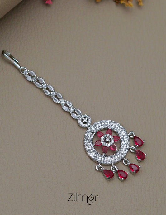 SN1011487 -  AD Stone Maang Tikka (color option) 1-Zilmor