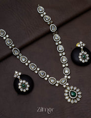 SN101325 - Victorian Stone Necklace Earring Set 2-Zilmor