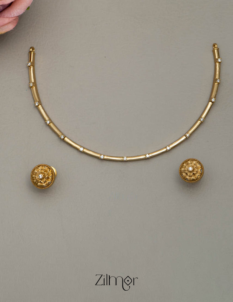 SN101494 - Premium Antique  Ad Necklace with Earrings 1-Zilmor