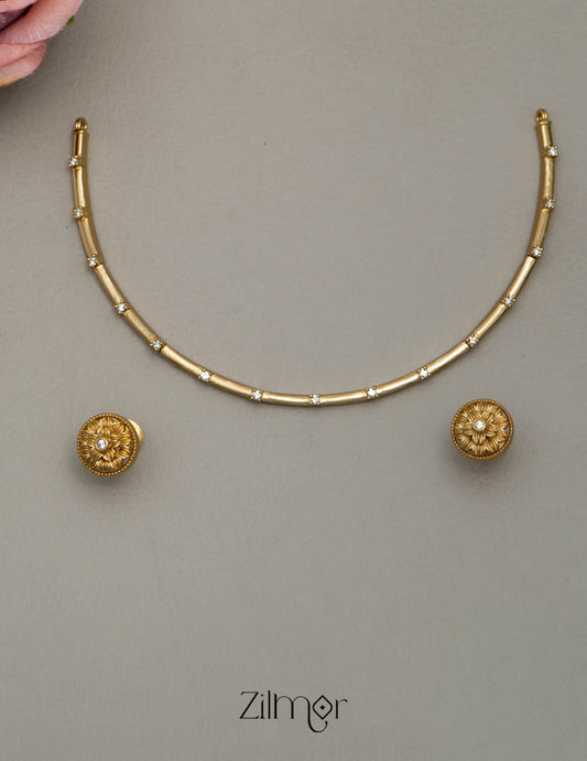 SN101494 - Premium Antique  Ad Necklace with Earrings