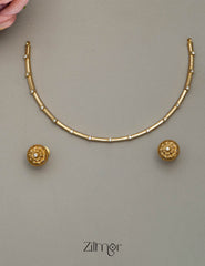 SN101494 - Premium Antique  Ad Necklace with Earrings 1-Zilmor