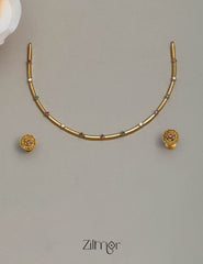 SN101494 - Premium Antique  Ad Necklace with Earrings 3-Zilmor