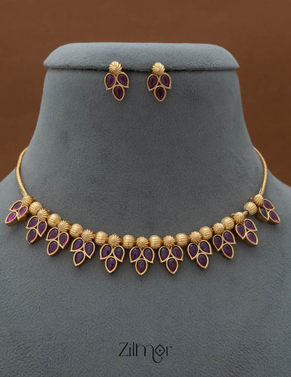 SN101784 - Antique Necklace Earrings Set 3-Zilmor