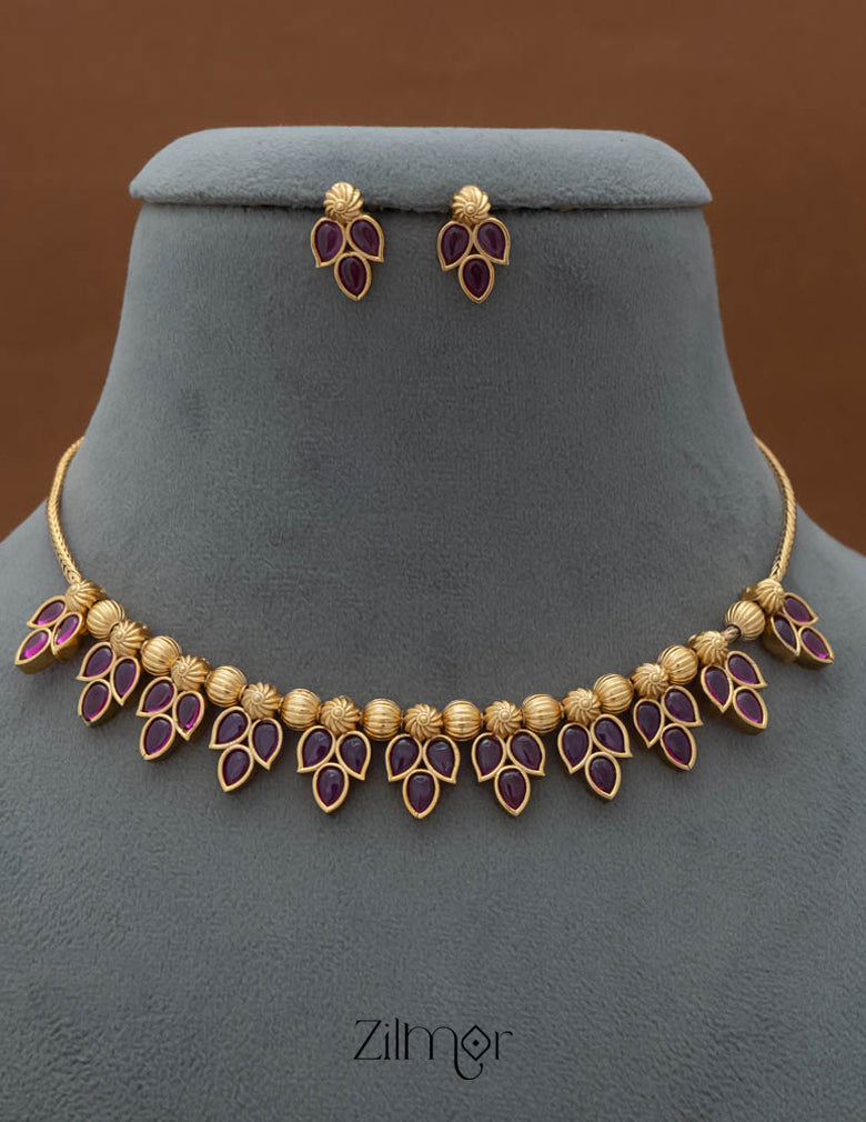 SN101784 - Antique Necklace Earrings Set 3-Zilmor