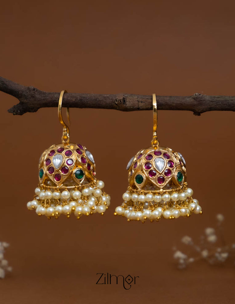 SN101899  - Hoop Jhumka Earrings
