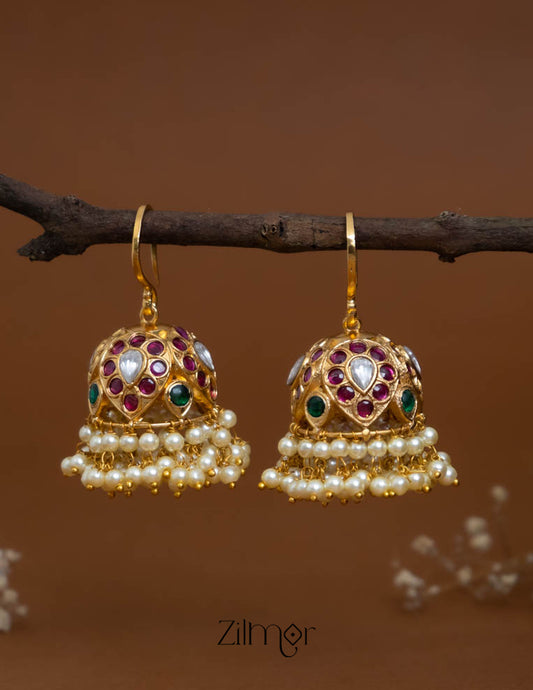 SN101899  - Hoop Jhumka Earrings