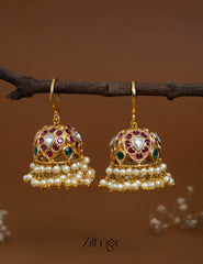 SN101899  - Hoop Jhumka Earrings
