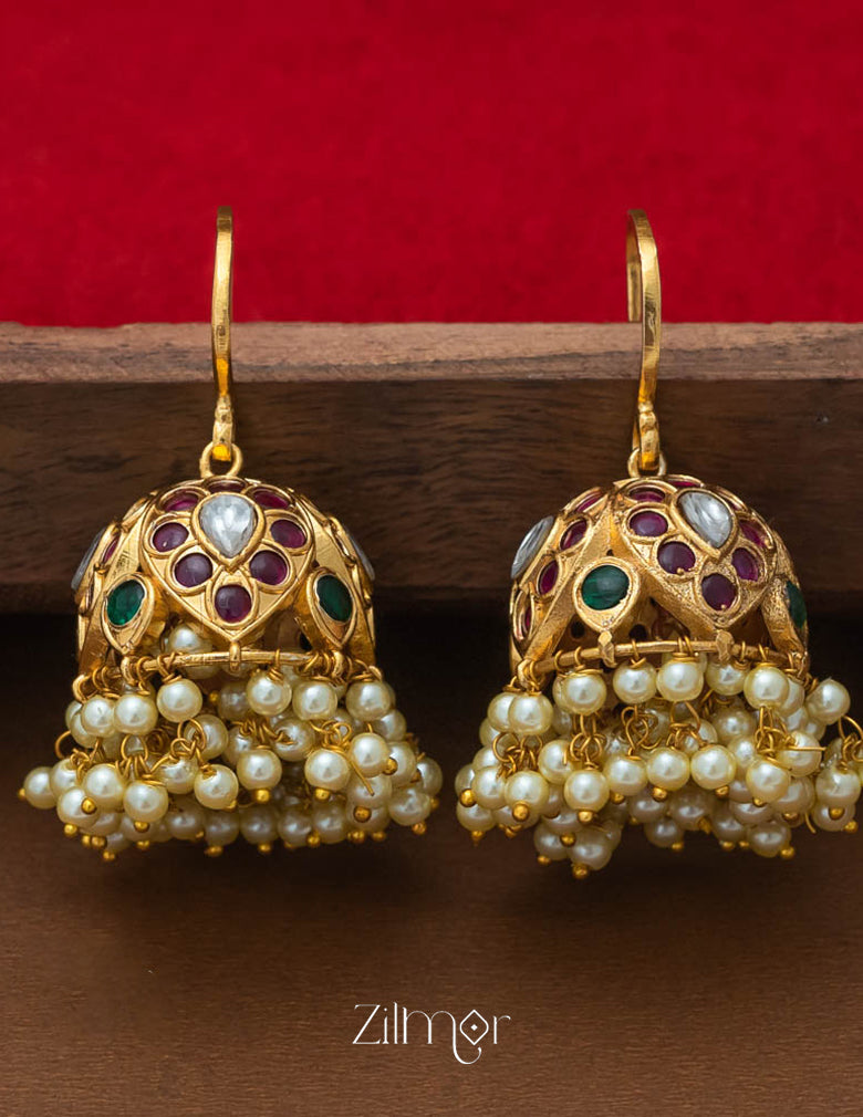 SN101899  - Hoop Jhumka Earrings