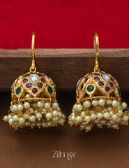 SN101899  - Hoop Jhumka Earrings