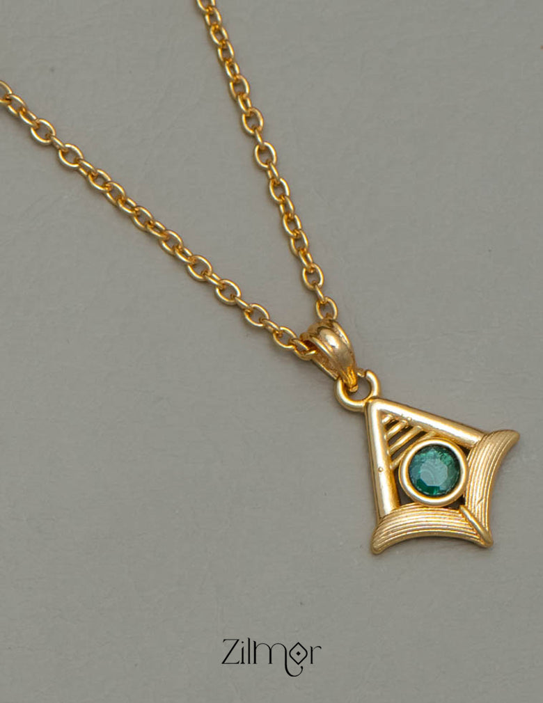 SR100554 - Simple pendant Necklace (color option) 3-Zilmor