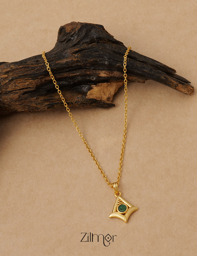 SR100554 - Simple pendant Necklace (color option) 4-Zilmor