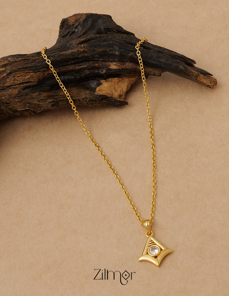 SR100554 - Simple pendant Necklace (color option) 5-Zilmor