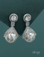 Sasha - AD Stone with Pearl Earrings 4-Zilmor