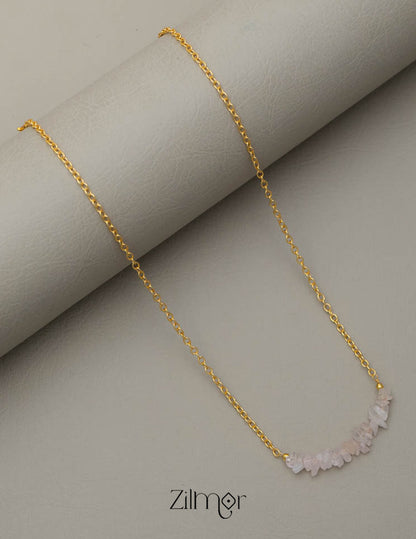 Semiprecious Stone Pendant Necklace (color option) - AS100827 3-Zilmor