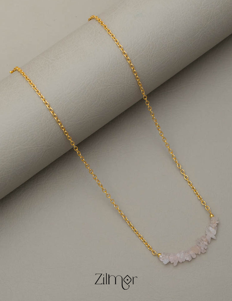 Semiprecious Stone Pendant Necklace (color option) - AS100827 3-Zilmor