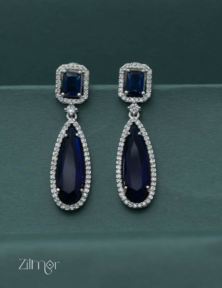 Silver AD Stone Earrings -OT100785 5-Zilmor