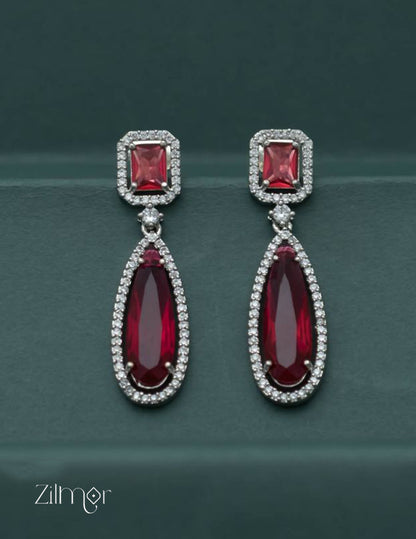 Silver AD Stone Earrings -OT100785 6-Zilmor