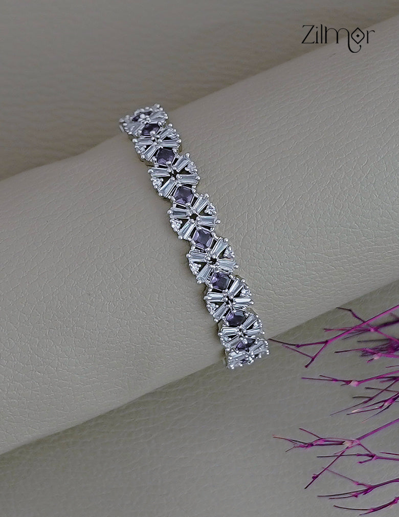 Silver Plated AD Stone Bangle - CL1012375