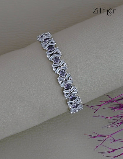 Silver Plated AD Stone Bangle - CL1012375