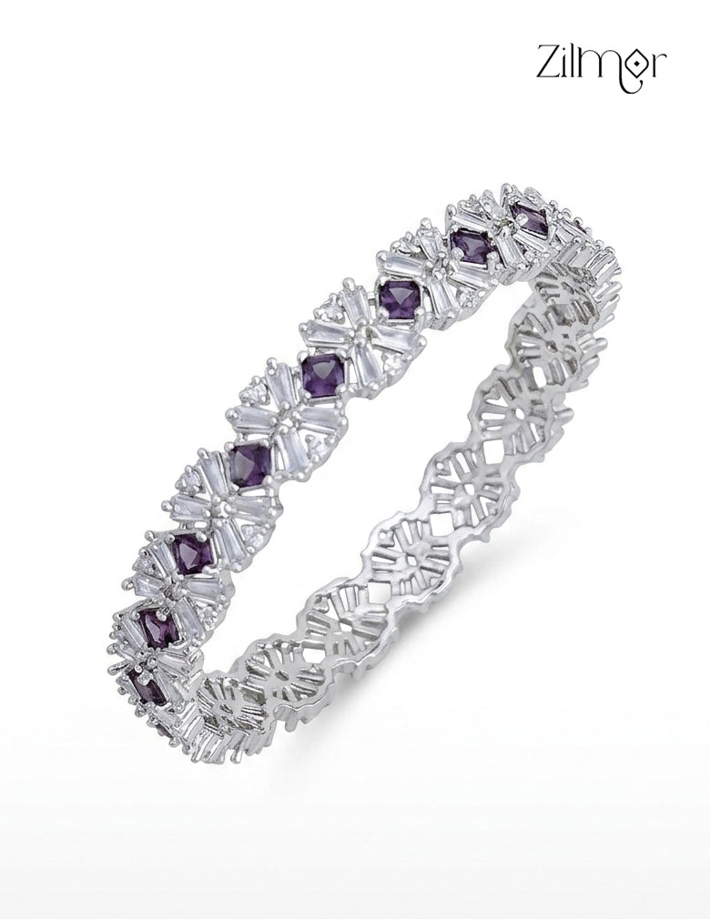 Silver Plated AD Stone Bangle - CL1012375