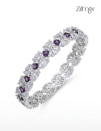 Silver Plated AD Stone Bangle - CL1012375