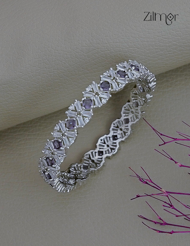 Silver Plated AD Stone Bangle - CL1012375