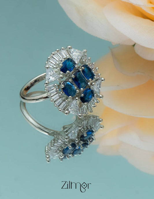 Silvertone AD Ring (color option) -OT100790