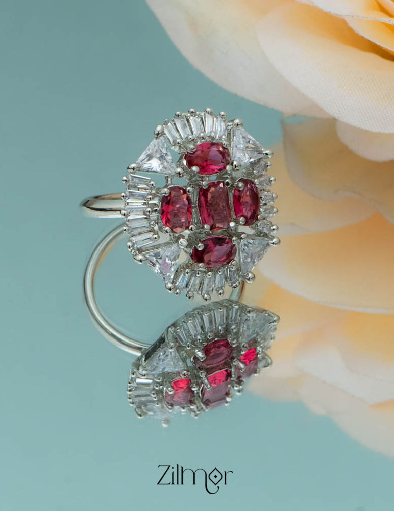 Silvertone AD Ring (color option) -OT100790 2-Zilmor