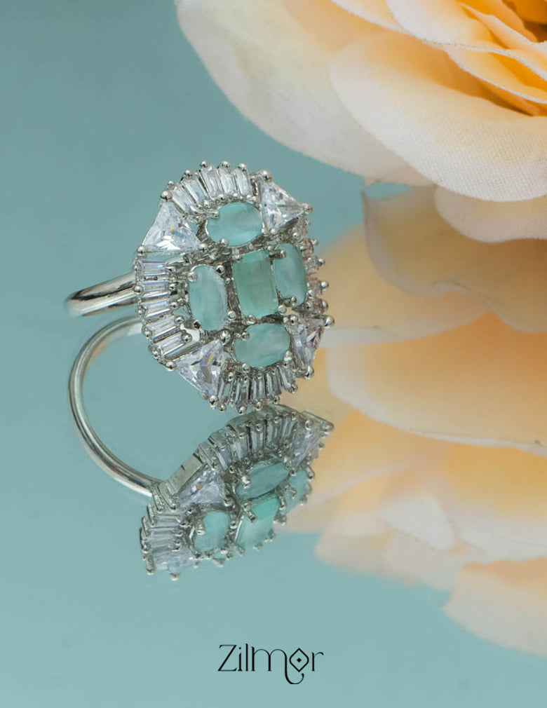 Silvertone AD Ring (color option) -OT100790 3-Zilmor