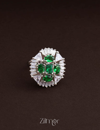 Silvertone AD Ring (color option) -OT100790 9-Zilmor