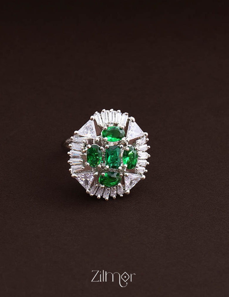 Silvertone AD Ring (color option) -OT100790 9-Zilmor