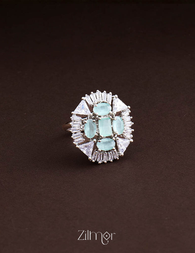Silvertone AD Ring (color option) -OT100790 6-Zilmor